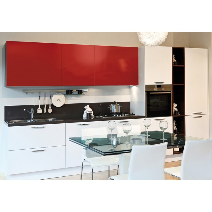 Autocolant d-c-fix Uni rosu lucios 67.5cmx2m