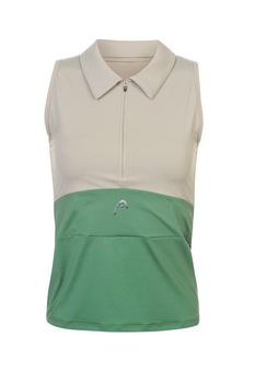 Tricou polo pentru femei Head Capsule Polo, Fara maneci, Bej / Verde, M EU Tricou polo pentru femei Head Capsule Polo, Fara maneci, Bej / Verde, M EU