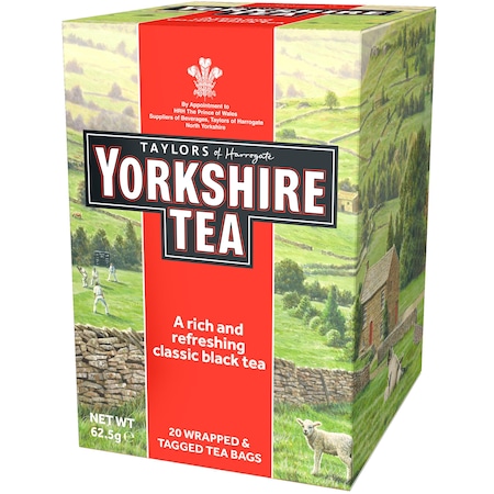 Ceai Negru Yorkshire Clasic, Taylors of Harrogate, 20 pliculete ambalate individual, 62.5 gr.
