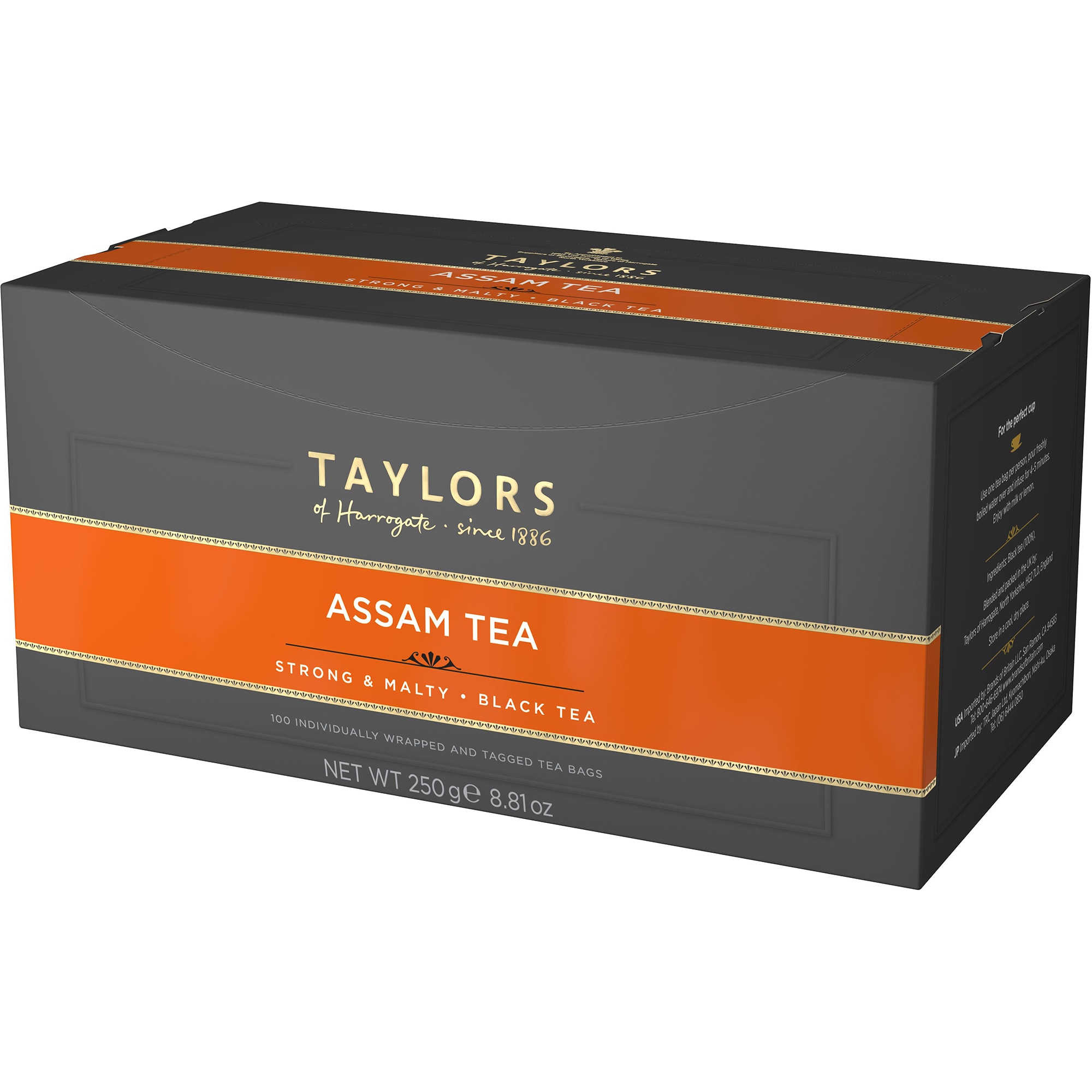 Ceai Negru Assam, Taylors of Harrogate, 100 pliculete ambalate individual, 250 gr.