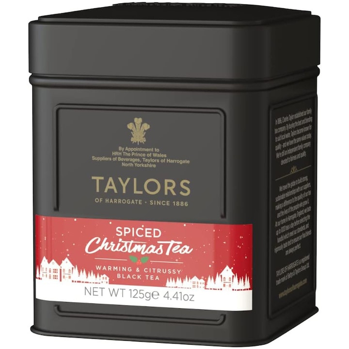 Ceai Negru Editie de Craciun, Taylors of Harrogate, Cutie Metalica, Frunze, 125 gr