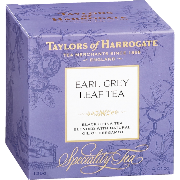 Ceai Negru Earl Grey, Taylors of Harrogate, Cutie Carton, Frunze, 125 gr.