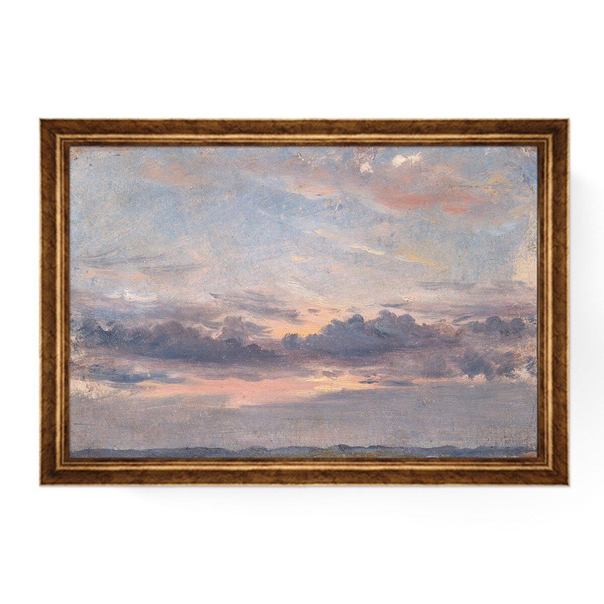 Tablou Inramat - Constable - A Cloud Study, Sunset, Rama Auriu, 60 x 90 cm
