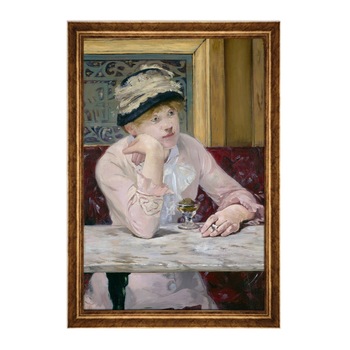 Tablou Inramat - Manet - Plum Brandy, Rama Auriu, 60 x 90 cm Tablou Inramat - Manet - Plum Brandy, Rama Auriu, 60 x 90 cm