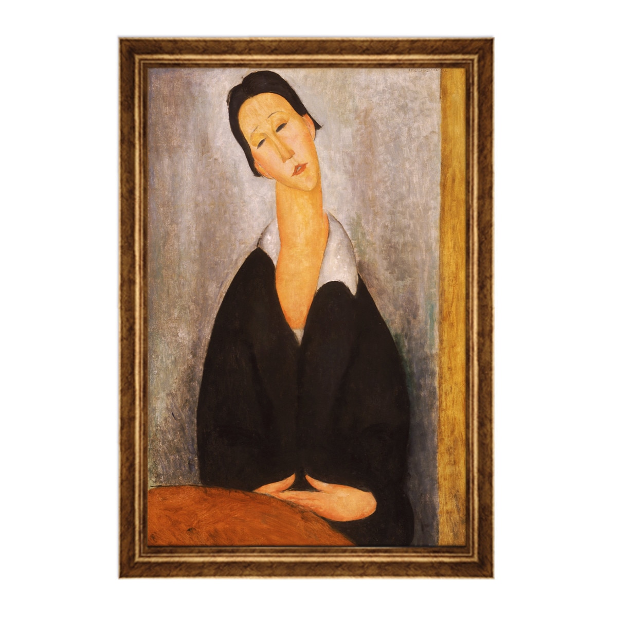 Tablou Inramat - Modigliani - Portrait of a Polish woman, Rama Auriu, 60 x 90 cm