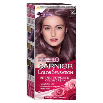 Vopsea de par permanenta cu amoniac Garnier Color Sensation 7.20 Ametist Deschis, 110 ml Vopsea de par permanenta cu amoniac Garnier Color Sensation 7.20 Ametist Deschis, 110 ml