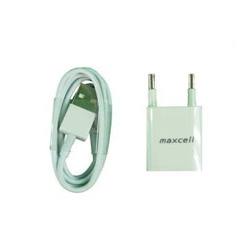 Incarcator retea + cablu mufa Iphone 5/5S/6/6S, 1 m, 1A, alb, Maxcell Incarcator retea + cablu mufa Iphone 5/5S/6/6S, 1 m, 1A, alb, Maxcell