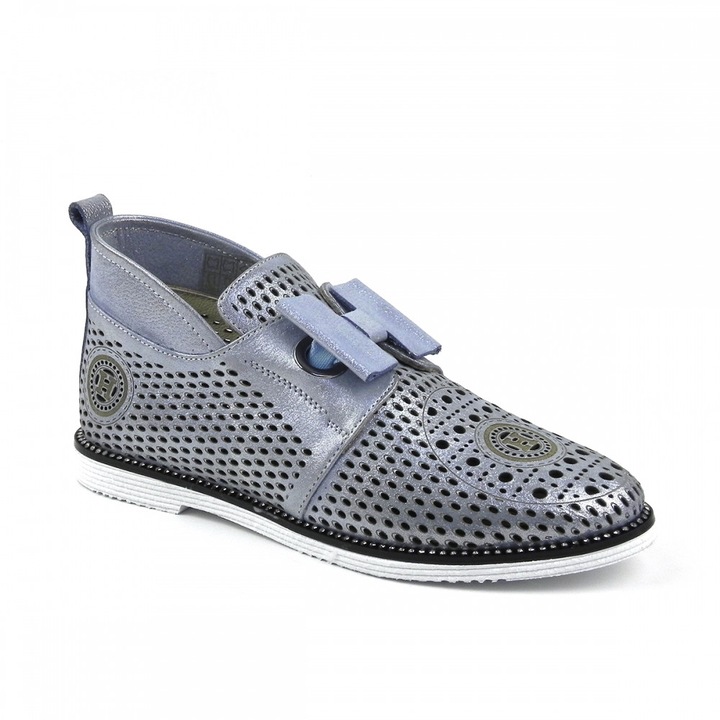 Pantofi Dama Ivona din Piele naturala, Albastru deschis