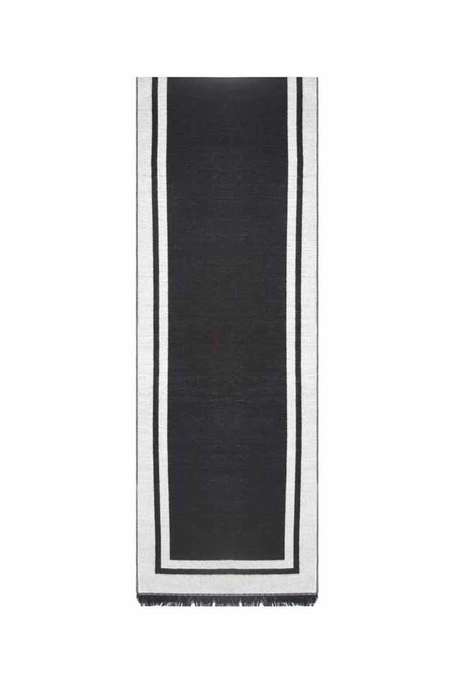 Esarfa barbati, negru alb, vascoza, 33 x 180 cm, E105-02