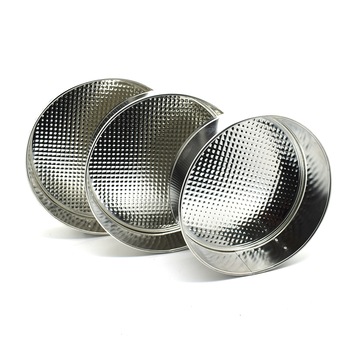 Set 3 forme pasca/prajituri/tort, metal crom, Diametru 22, 24, 26 Set 3 forme pasca/prajituri/tort, metal crom, Diametru 22, 24, 26