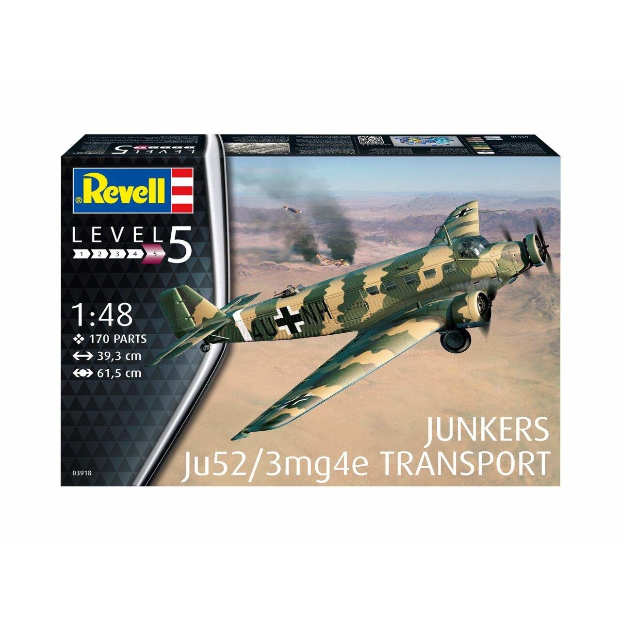 Macheta aeromodele Revell - Junkers Ju 52 transport