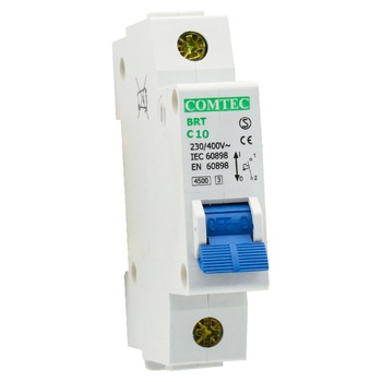Intrerupator automat monopolar BRT COMTEC, 10A, curba C Intrerupator automat monopolar BRT COMTEC, 10A, curba C