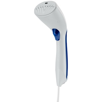 Aparat de calcat vertical cu abur Philips Steam&Go GC351/20, 1000 W, rezervor detasabil 70ml, 20g/min, Alb/Albastru Aparat de calcat vertical cu abur Philips Steam&Go GC351/20, 1000 W, rezervor detasabil 70ml, 20g/min, Alb/Albastru