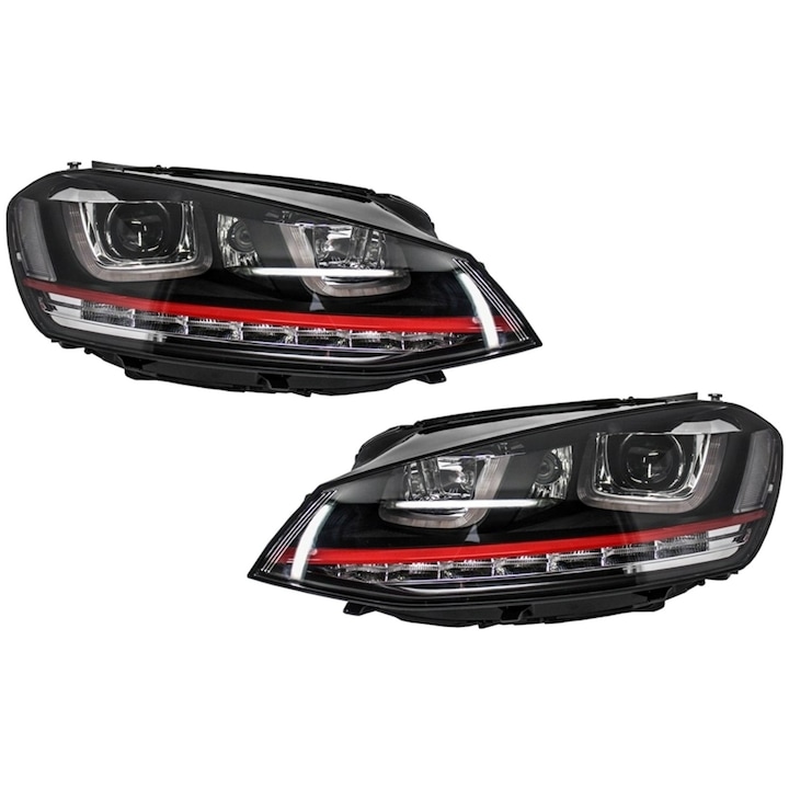 Комплект от 2 3D LED фара, съвместими с VW Golf 7 VII (2012-2017) R20 GTI LED Signal Design