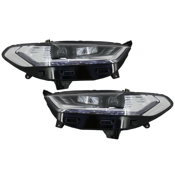 Faruri LED DRL compatibil cu Ford Mondeo MK5 2013-2016 Semnalizare Secventiala Crom