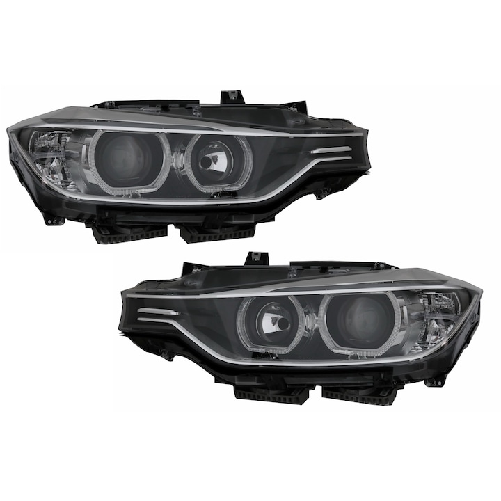 Комплект от 2 фара Angel Eyes, съвместими с BMW Series 3 F30 F31 (2011-2015) Xenon look