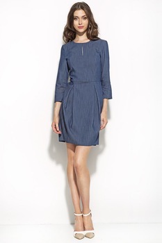 Rochie de zi model 32742 Nife , Albastru, 42 Rochie de zi model 32742 Nife , Albastru, 42