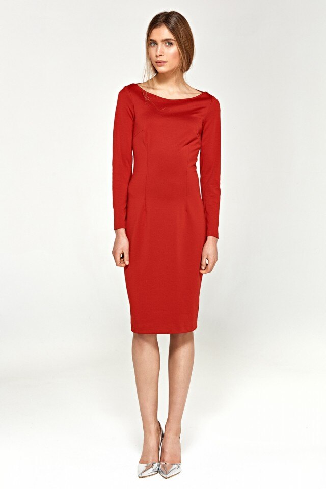 Rochie eleganta model 113042 Nife, Rosu, 44 INTL