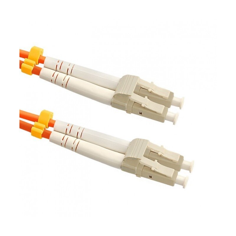 Cablu de retea din fibra optica multifunctional cu dubla conectare , Qoltec , LC/UPC LC/UPC , 50/125 , om2 , 20m