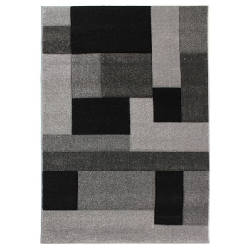 Covor Modern & Geometric Cosmos, Negru, 80X150 Covor Modern & Geometric Cosmos, Negru, 80X150