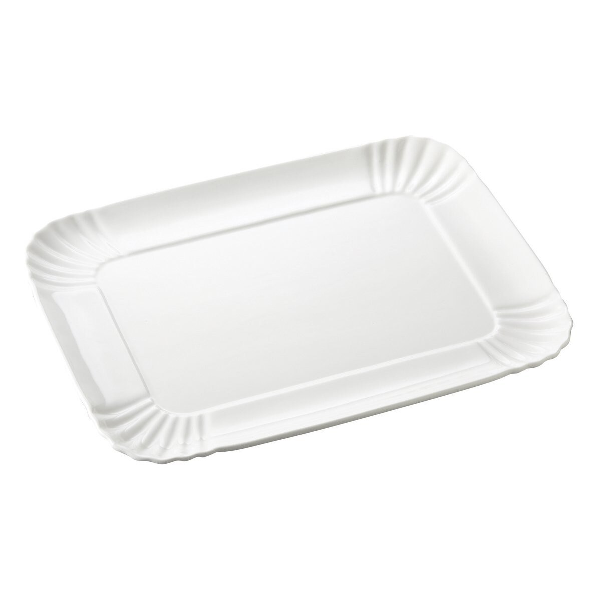 Tava mare Seletti Estetico Quotidiano portelan alb, dreptunghiulara, 26×34 cm