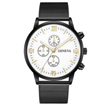 Ceas dama elegant Geneva Bryony, alb, cifre gold Ceas dama elegant Geneva Bryony, alb, cifre gold