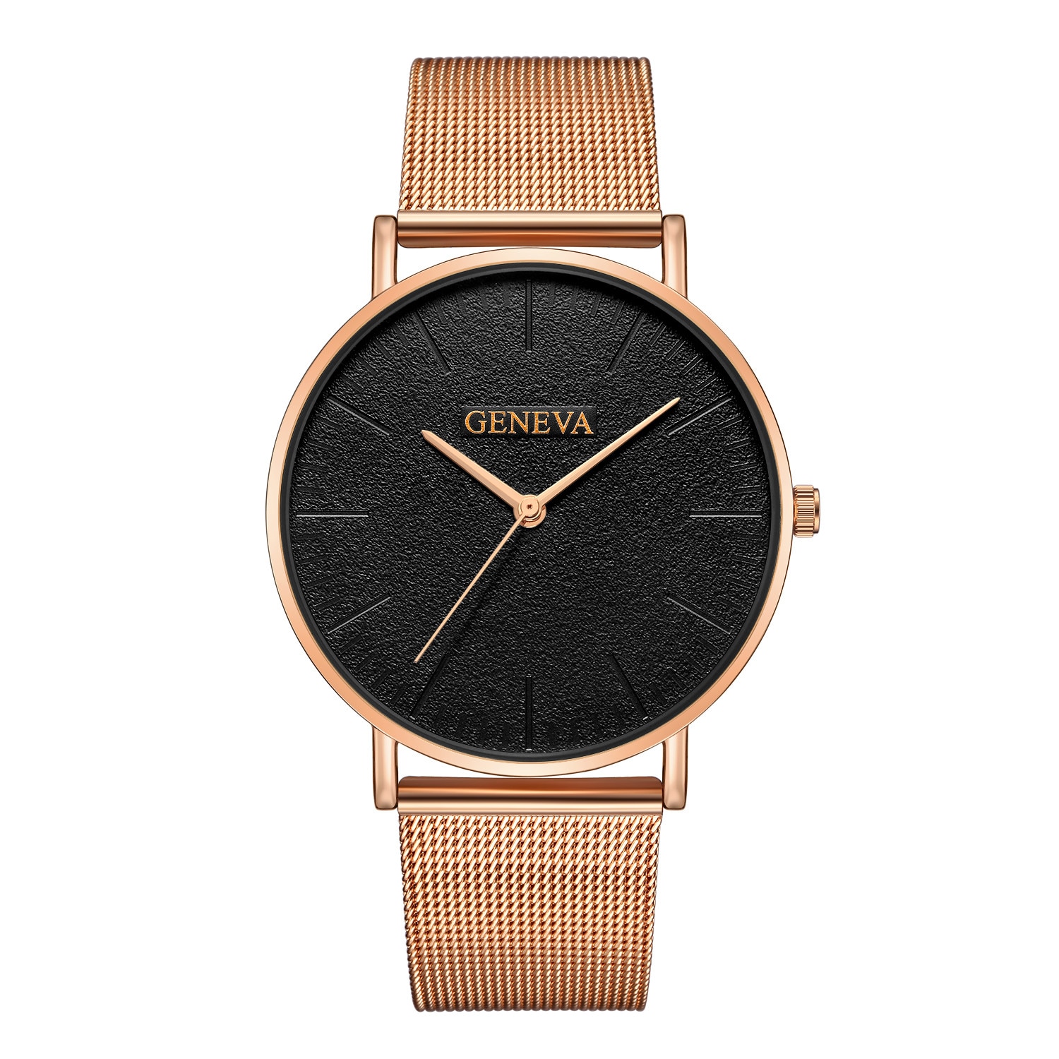 Ceas dama elegant Geneva Ivee, rose gold-negru