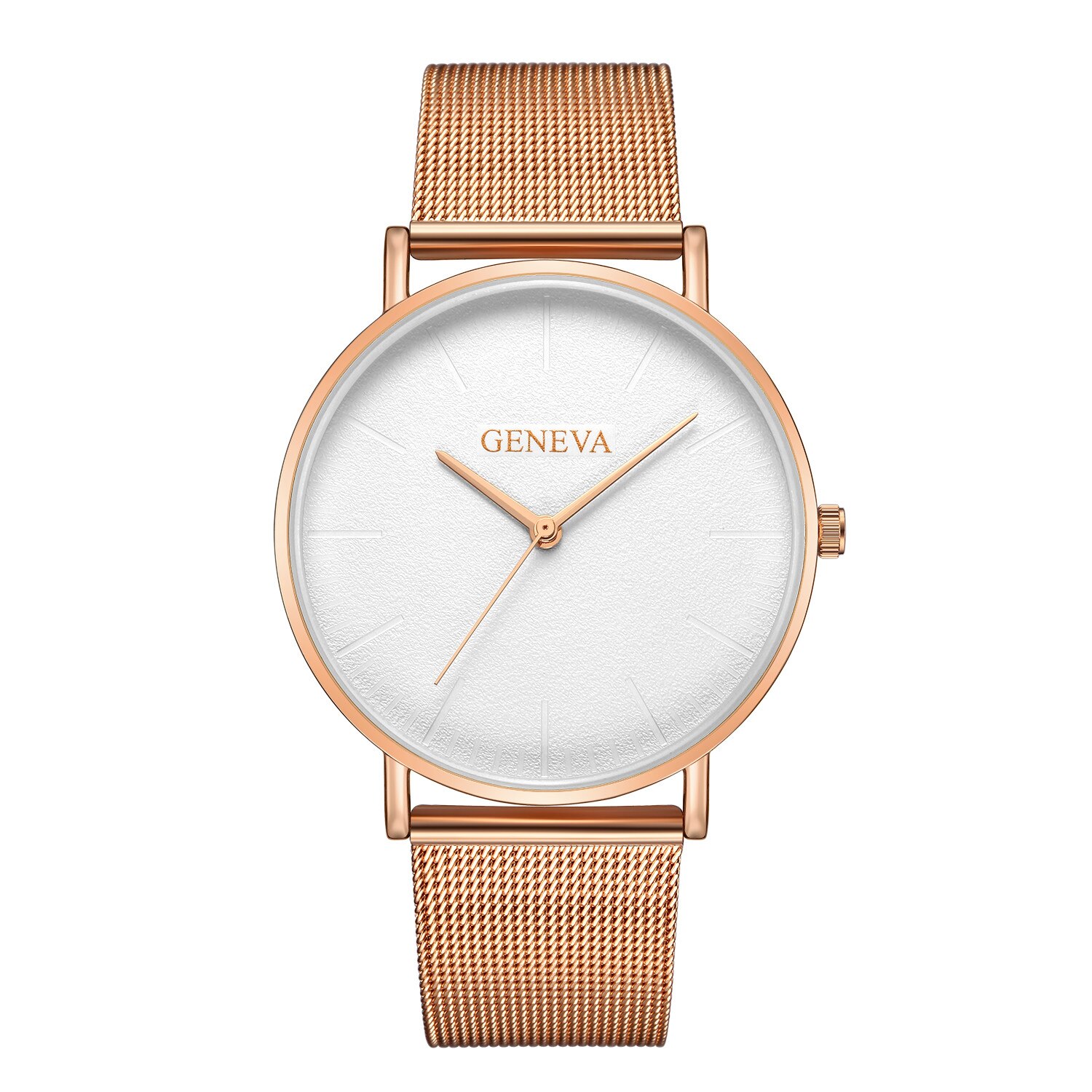 Ceas dama elegant Geneva Ivee, rose gold-alb