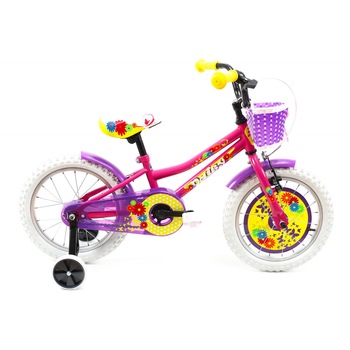 Bicicleta Copii Dhs 1602 - 16 Inch, Roz Bicicleta Copii Dhs 1602 - 16 Inch, Roz
