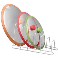 Suport metalic pentru capace oale si tocatoare bucatarie alb