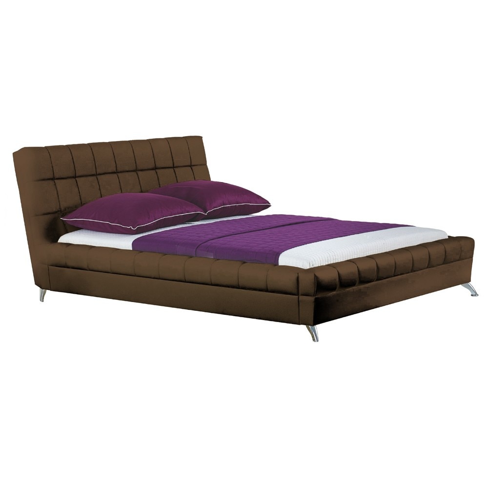 Pat cu somiera Axon Bonita Wenge piele ecologica 160x200