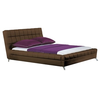Pat cu somiera Axon Bonita Wenge piele ecologica 160x200 Pat cu somiera Axon Bonita Wenge piele ecologica 160x200