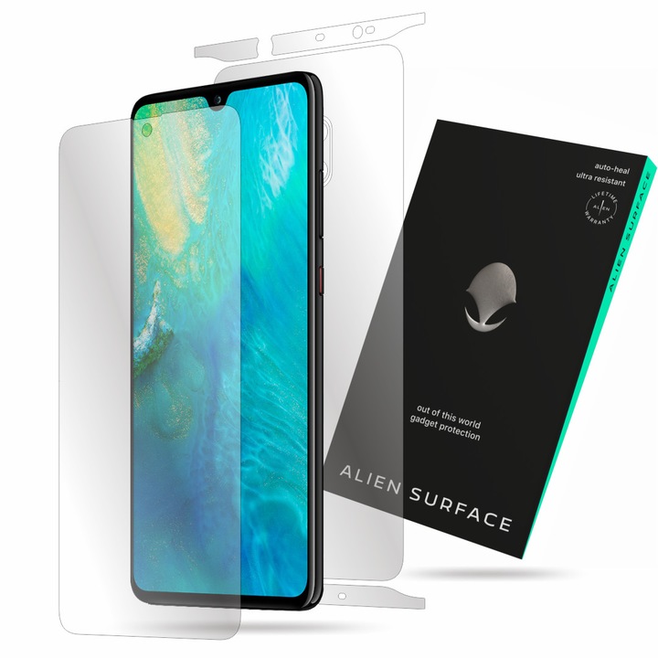Alien Surface, Huawei Mate 20, képernyővédő fólia, hátsó, oldal