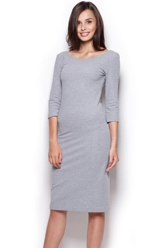Rochie de zi model 43733 Figl , Gri, S Rochie de zi model 43733 Figl , Gri, S
