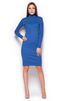 Rochie de zi model 44242 Figl , Albastru, L Rochie de zi model 44242 Figl , Albastru, L