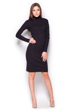 Rochie de zi model 44243 Figl , Negru, L Rochie de zi model 44243 Figl , Negru, L