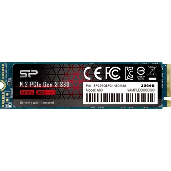 Solid-State drive (SSD) Silicon Power A80, 256GB, NVMe, M.2 Solid-State drive (SSD) Silicon Power A80, 256GB, NVMe, M.2