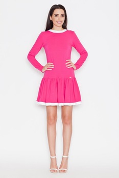 Rochie de zi model 44710 Katrus , Roz, L Rochie de zi model 44710 Katrus , Roz, L