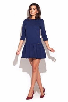 Rochie de zi model 44759 Katrus , Albastru, L Rochie de zi model 44759 Katrus , Albastru, L