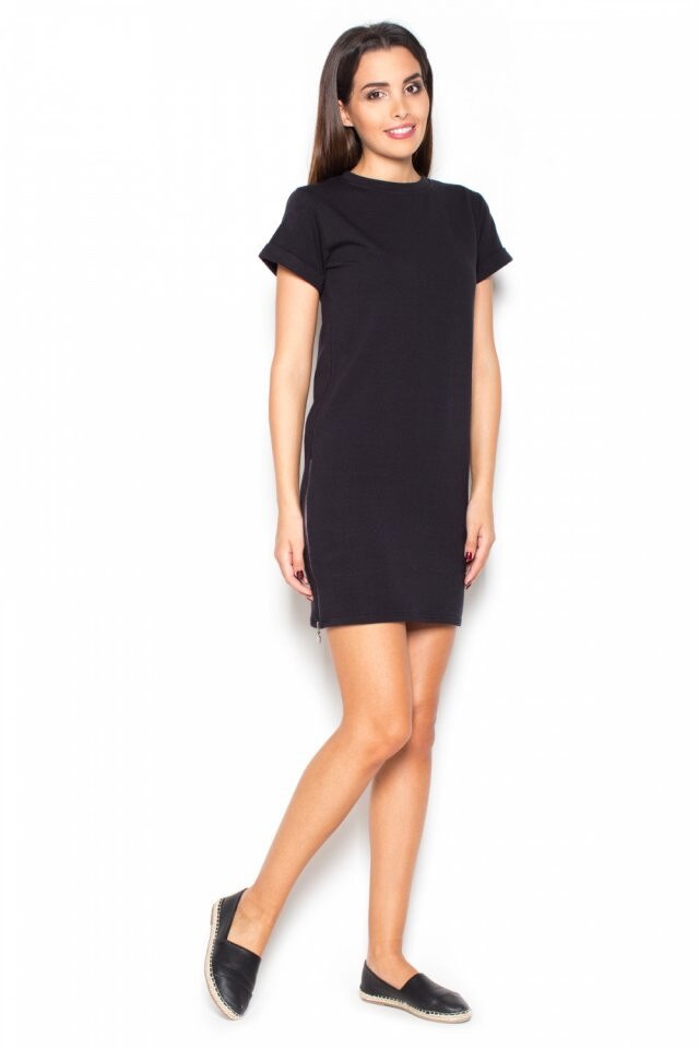 Rochie de zi model 77313 Katrus , Negru, L