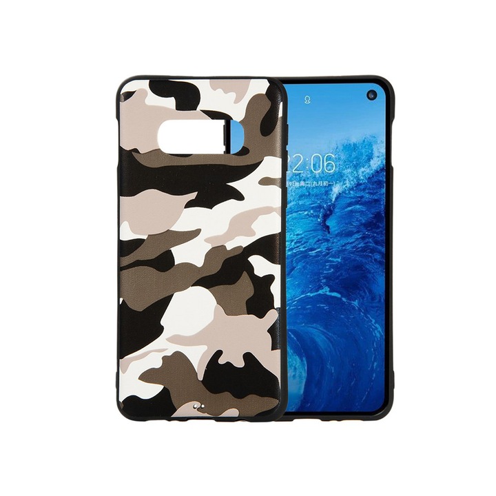 Силиконов Гръб Case-M за Samsung Galaxy S10e , Бял камуфлаж