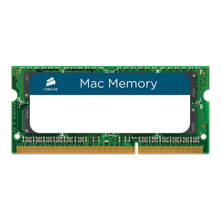 Памет за лаптоп Corsair 4GB SODIMM, DDR3, 1066 MHz, CL 7, 1.5V за Apple Mac