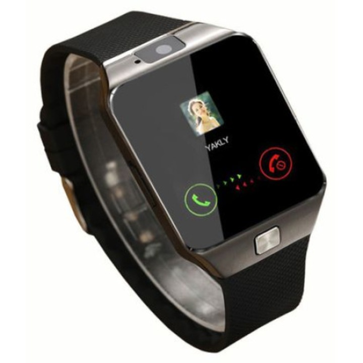 Смарт часовник Smart Watch DZ09, Камера, Sim карта, 3G, Bluetooth , Черен
