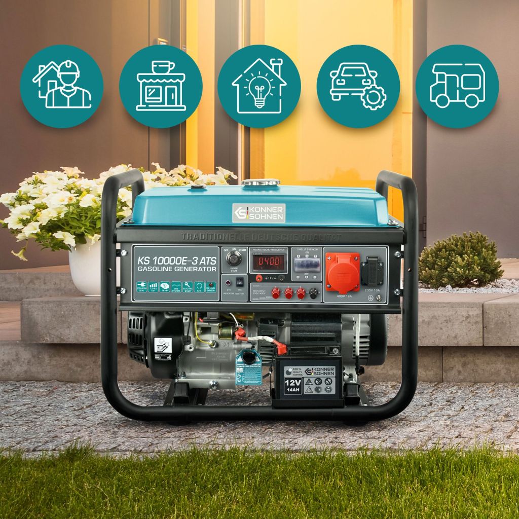 Generator trifazic cu automatizare Könner & Söhnen KS 10000E-3 ATS, 8 ...
