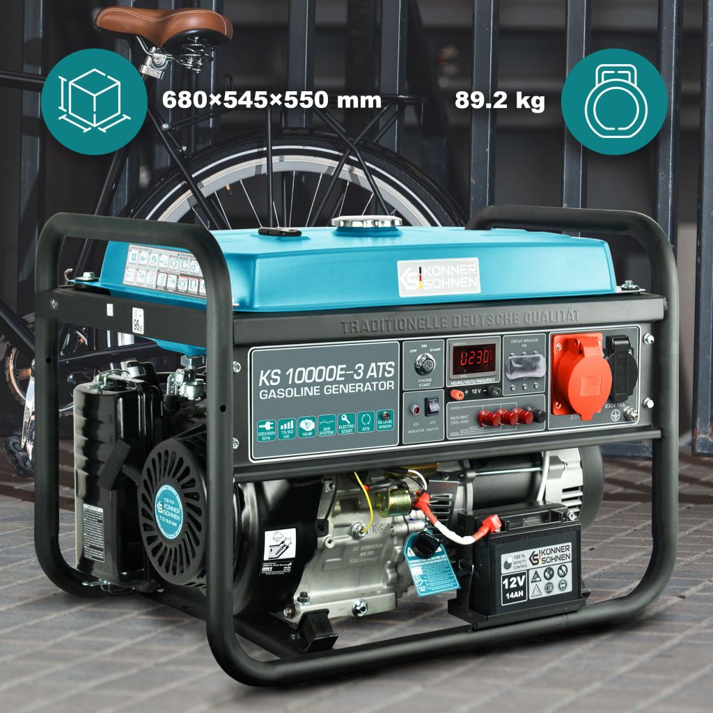 Generator trifazic cu automatizare Könner & Söhnen KS 10000E-3 ATS, 8 ...