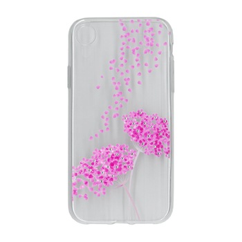 Husa silicon motiv floral si cristal, pentru iPhone Xr - Eurocell M4 Husa silicon motiv floral si cristal, pentru iPhone Xr - Eurocell M4