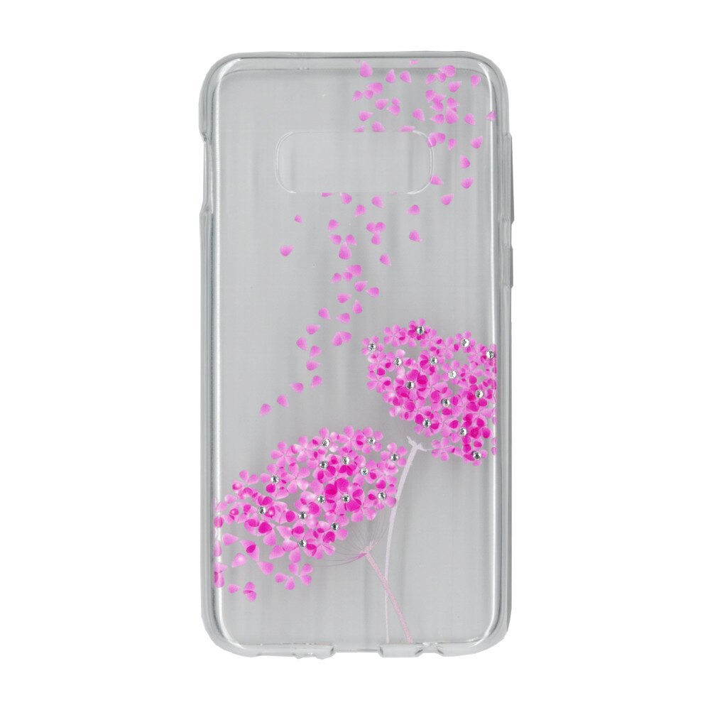 Husa silicon motiv floral si cristal, pentru Samsung Galaxy S10e - Eurocell M4