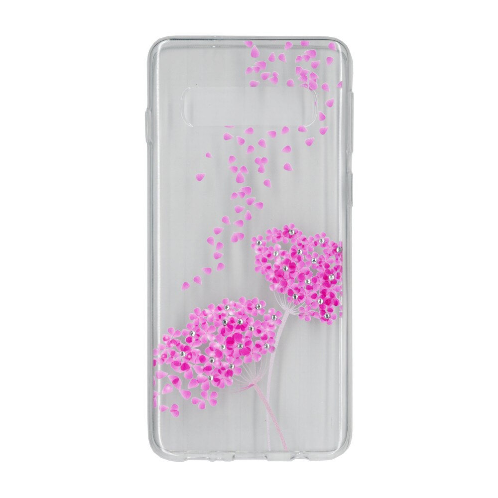 Husa silicon motiv floral si cristal, pentru Samsung Galaxy S10 - Eurocell M4
