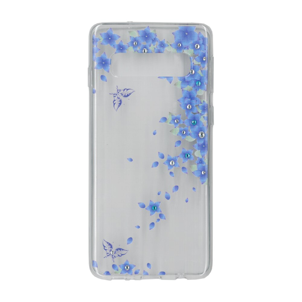 Husa silicon motiv floral si cristal, pentru Samsung Galaxy S10 - Eurocell M3