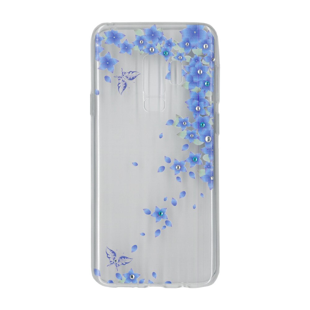 Husa silicon motiv floral si cristal, pentru Samsung Galaxy S9 plus - Eurocell M3